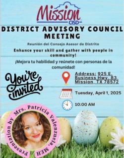 Mission CISD In-Person District Parent Meeting